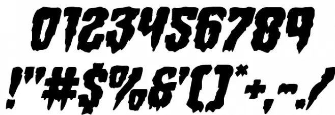 Hemogoblin Italic Font OTHER CHARS