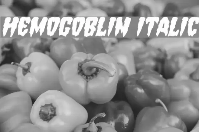 Hemogoblin Italic Font examples