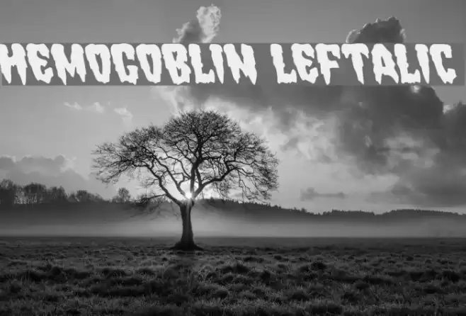 Hemogoblin Leftalic Font examples