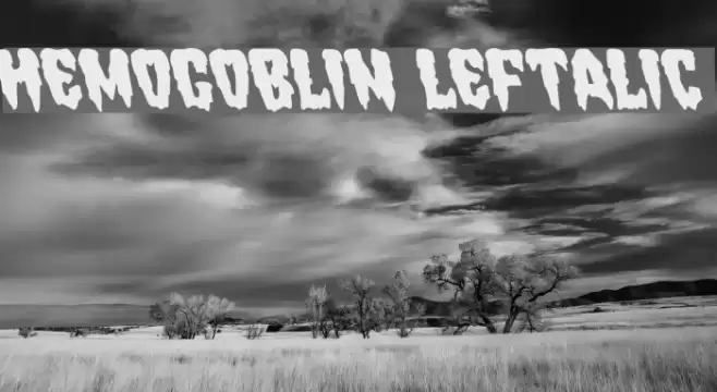 Hemogoblin Leftalic Font examples