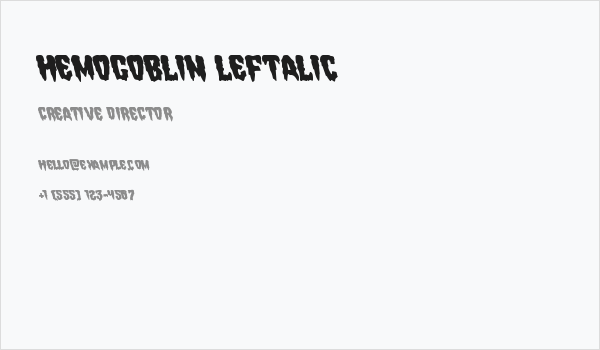 Hemogoblin Leftalic Business Card