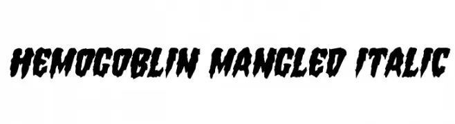Hemogoblin Mangled Italic  नि: शुल्क फ़ॉन्ट्स डाउनलोड