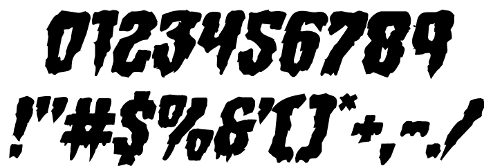 Hemogoblin Mangled Italic Font OTHER CHARS