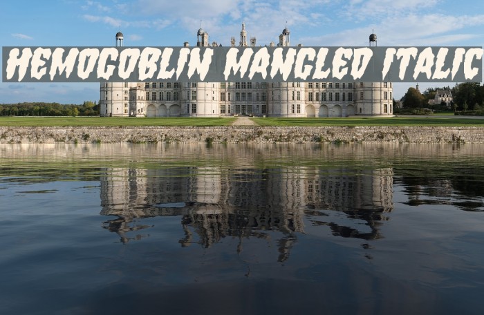 Hemogoblin Mangled Italic Font examples