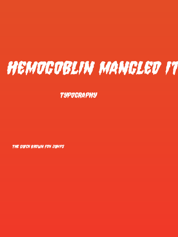 Hemogoblin Mangled Italic Poster