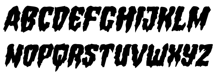 Hemogoblin Mangled Italic Font LOWERCASE