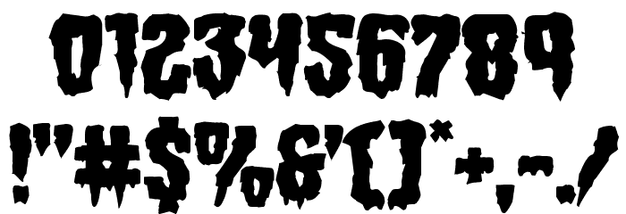 Hemogoblin Mangled Font OTHER CHARS