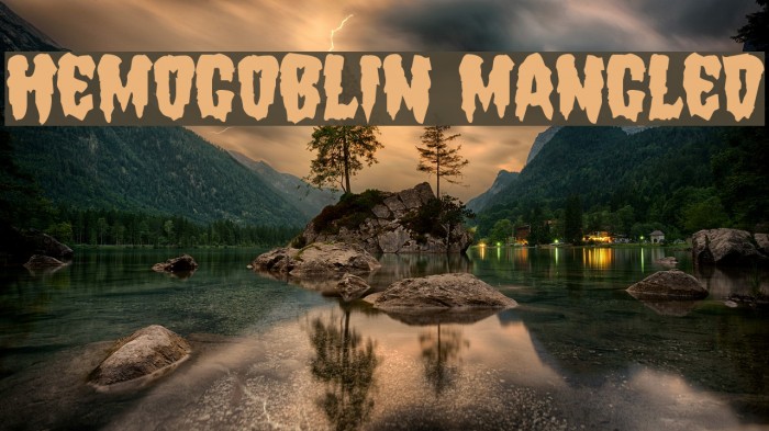 Hemogoblin Mangled Font examples