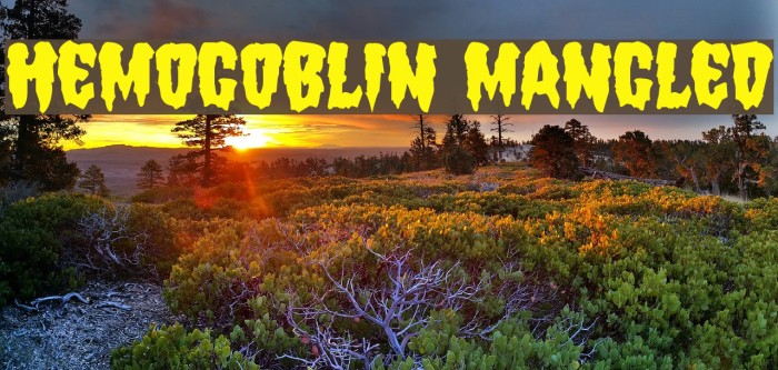 Hemogoblin Mangled Font examples