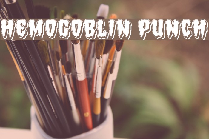 Hemogoblin Punch Font examples