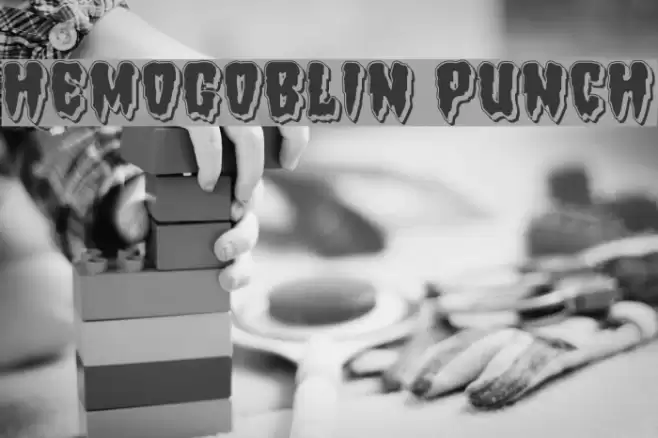 Hemogoblin Punch Font examples