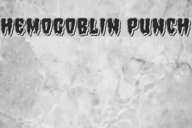 Hemogoblin Punch Font examples