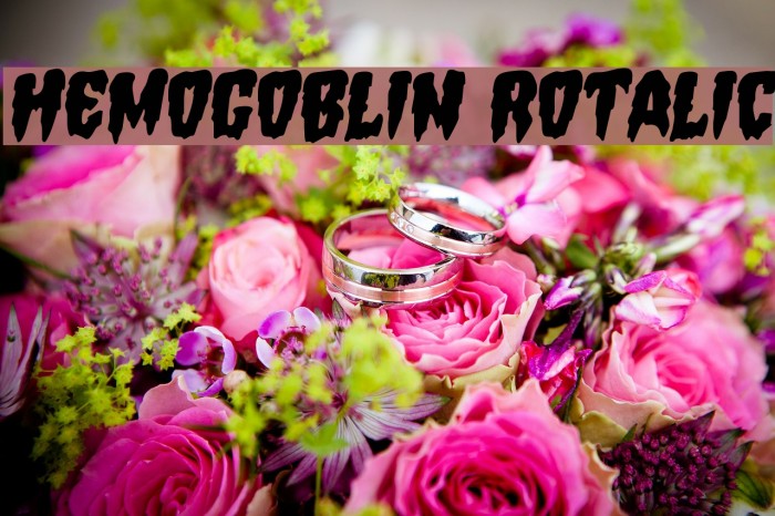 Hemogoblin Rotalic Font examples