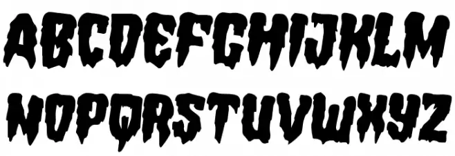Hemogoblin Rotated 2 Schriftart Groß