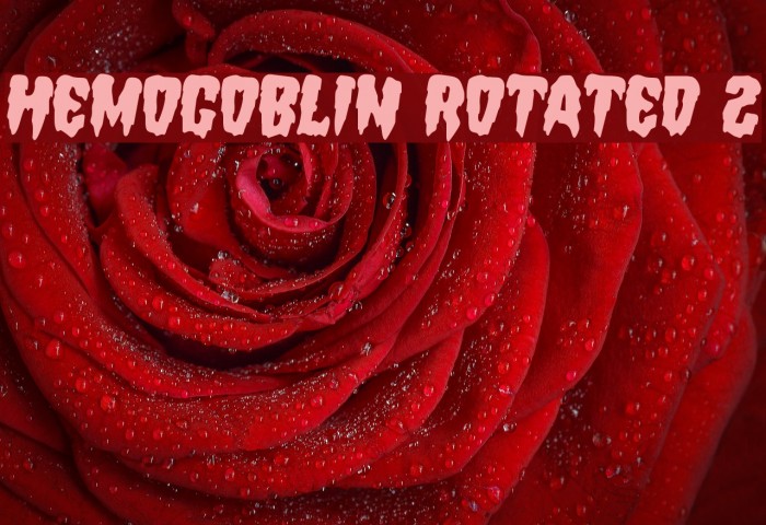 Hemogoblin Rotated 2 Font examples
