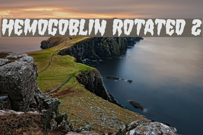 Hemogoblin Rotated 2 Font examples