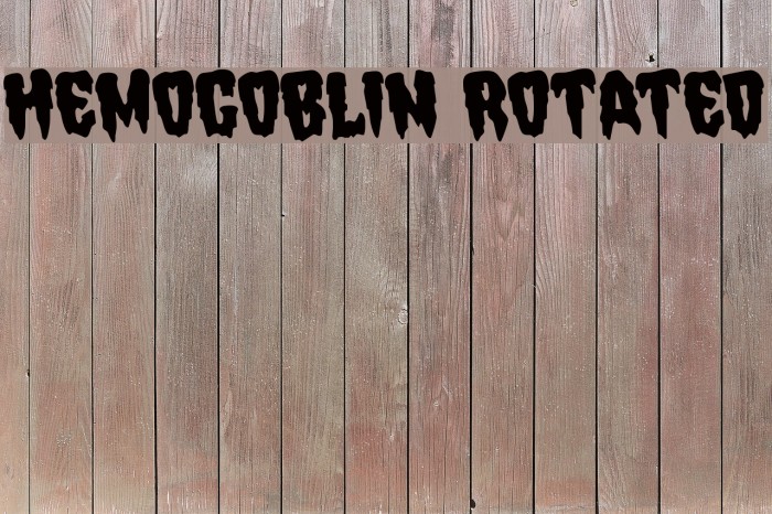 Hemogoblin Rotated Font examples