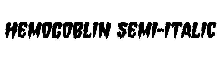 Hemogoblin Semi-Italic  Free Fonts Download
