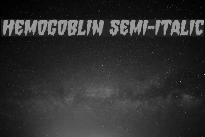 Hemogoblin Semi-Italic Font examples