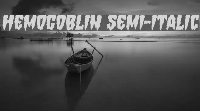 Hemogoblin Semi-Italic Font examples