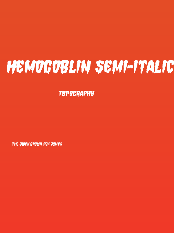 Hemogoblin Semi-Italic Poster