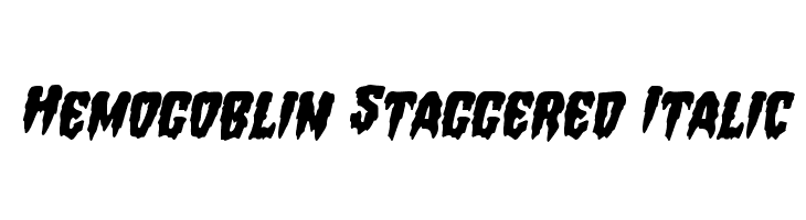 Hemogoblin Staggered Italic  Скачать бесплатные шрифты