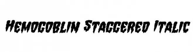 Hemogoblin Staggered Italic  नि: शुल्क फ़ॉन्ट्स डाउनलोड