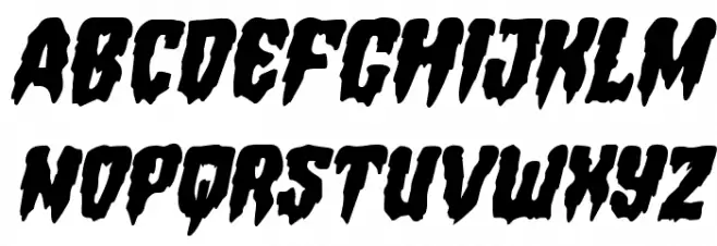 Hemogoblin Staggered Italic Fonte MAIÚSCULAS