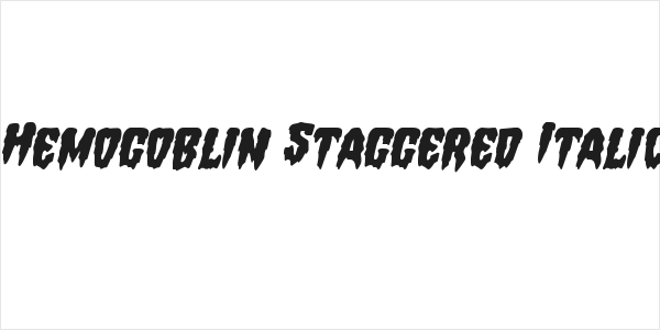 Hemogoblin Staggered Italic Logo