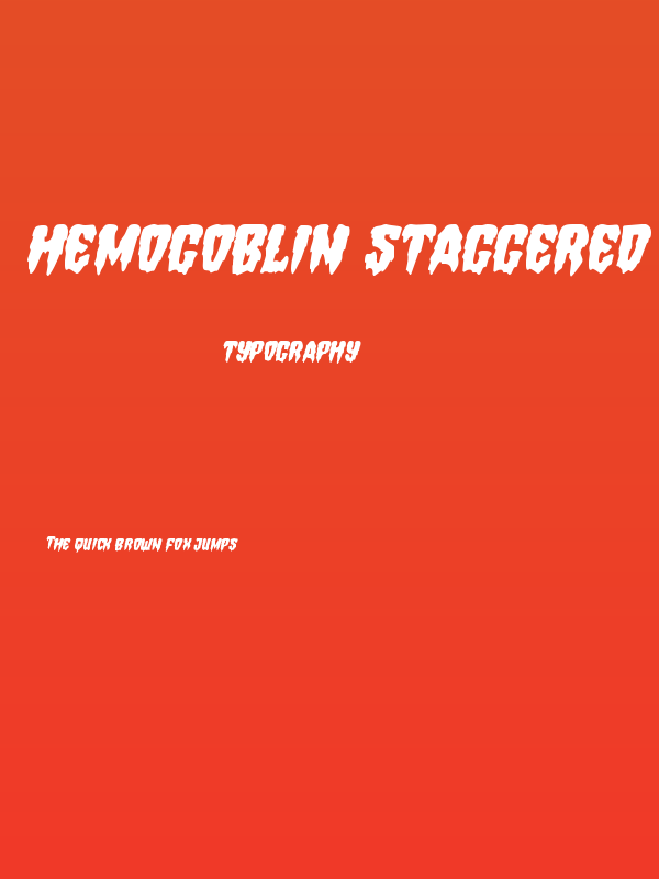 Hemogoblin Staggered Italic Poster
