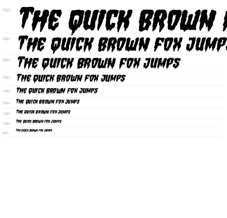 Hemogoblin Staggered Italic Waterfall