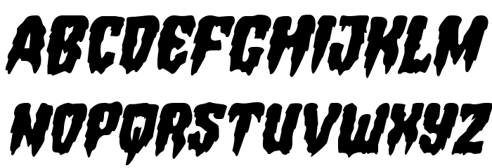 Hemogoblin Staggered Italic Font LOWERCASE