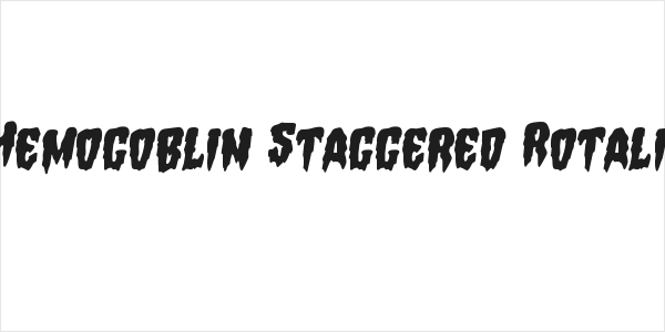Hemogoblin Staggered Rotalic Logo