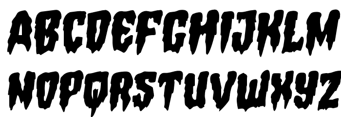 Hemogoblin Staggered Rotalic Font LOWERCASE