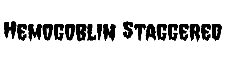 Hemogoblin Staggered  Frei Schriftart Herunterladen