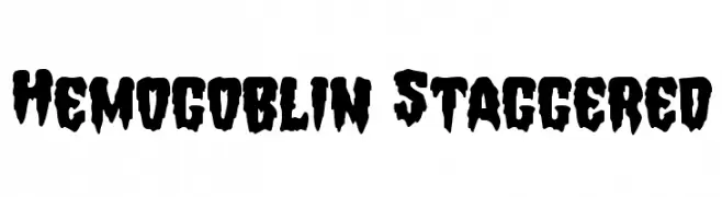 Hemogoblin Staggered  नि: शुल्क फ़ॉन्ट्स डाउनलोड