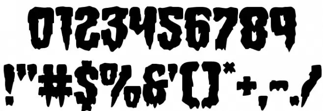 Hemogoblin Staggered Font OTHER CHARS