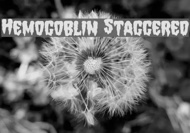 Hemogoblin Staggered Font examples