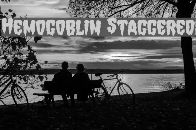 Hemogoblin Staggered Font examples