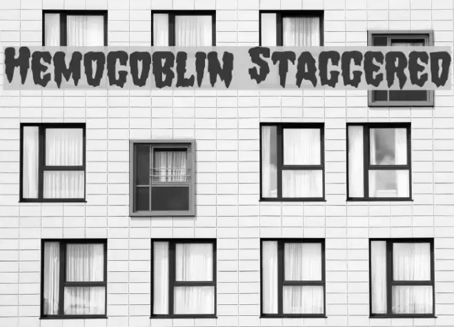 Hemogoblin Staggered Font examples