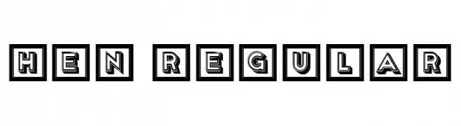 Hen Regular  Скачать бесплатные шрифты
