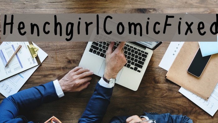 HenchgirlComicFixed Font examples