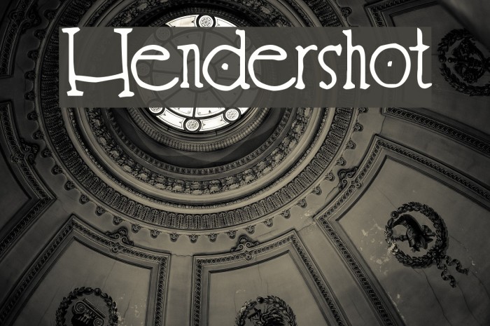 Hendershot फ़ॉन्ट examples