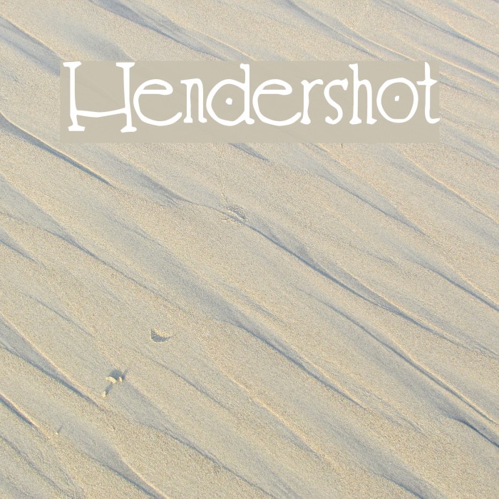 Hendershot फ़ॉन्ट examples