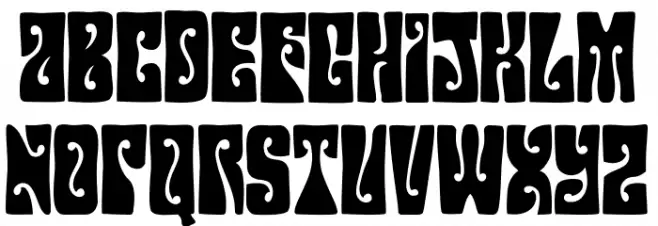 HendrixGroove फ़ॉन्ट अपरकेस