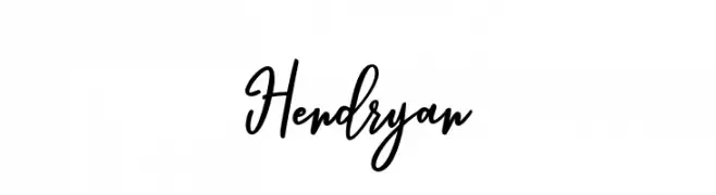 Hendryan  Frei Schriftart Herunterladen