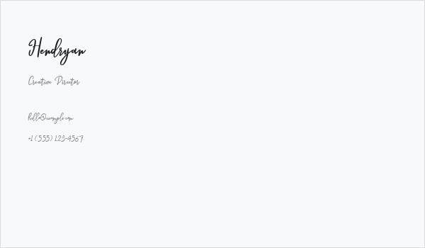 Hendryan Business Card