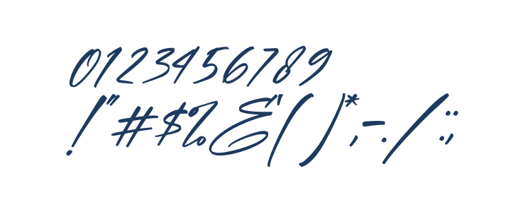 Hendycroft Signature Italic Other Characters