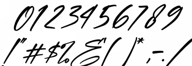 Hendycroft Signature Italic Font OTHER CHARS