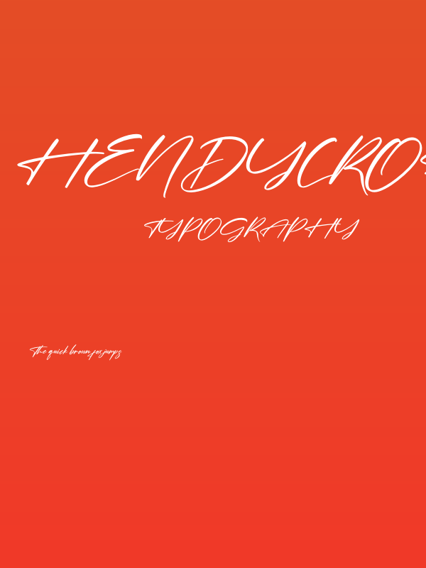 Hendycroft Signature Italic Poster